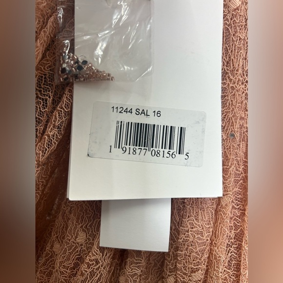 Mac Duggal 11244 NWT LACE ONE SHOULDER ILLUSION SLEEVE A LINE GOWN - Picture 6 of 7